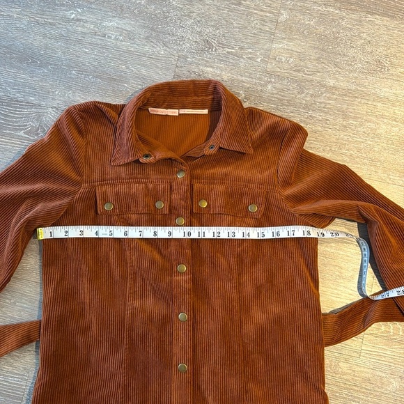 Urban Outfitters Corduroy Burnt Orange Long Sleeve Tie Dress - Picture 9 of 12